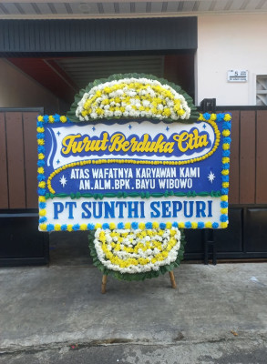 Papan Bunga Duka di Palu Barat